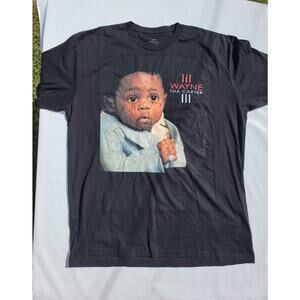 Lil Wayne Tha Carter III 3 Album Cover Tee Shirt Black Mens 2XL Streetwear
